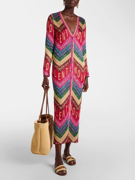 Valentino Dresses & Skirts - Valentino Logo knitted jacquard midi dress